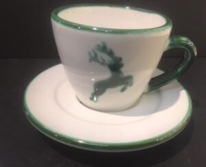 GMUNDNER KERAMIK Espresso-Set HIRSCH grün