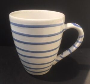 GMUNDNER KERAMIK Frühstücksbecher blaugeflammt