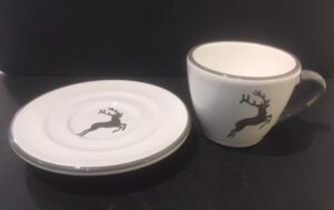 GMUNDNER KERAMIK Espresso-Set HIRSCH grau