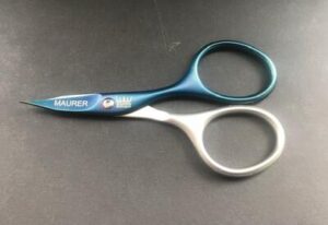 Nagelschere Kombi blau kräftige Nagelschere mit feiner Spitze